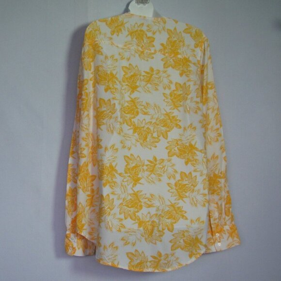 J. Crew Shirt Long Sleeve Floral Yellow Size XL - Picture 2 of 4